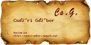Csóri Gábor névjegykártya