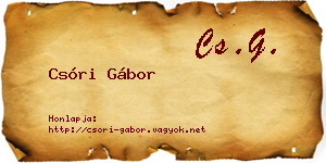 Csóri Gábor névjegykártya