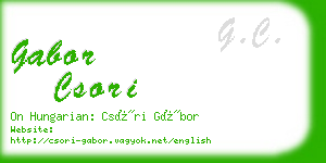 gabor csori business card
