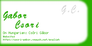 gabor csori business card